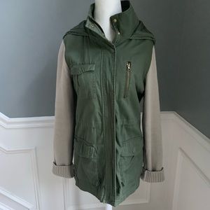 Quinn Green and Beige Utility Jacket